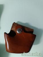 fondina in cuoio (Beretta 92/98) + porta caricatori e porta manette