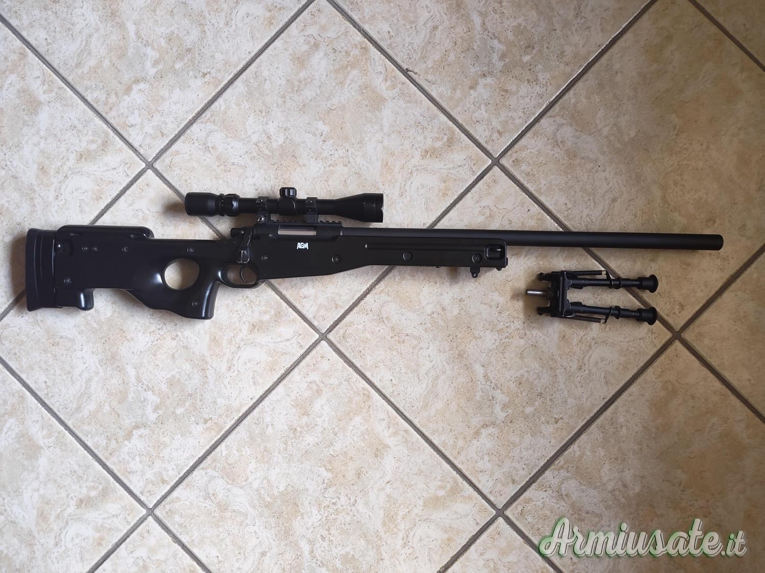 Fucile softair AGM Mauser L96 0,99 Joule Nero Fucile softair AGM Mauser L96 0,99 Joule Nero