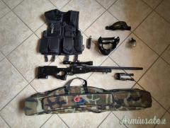 Fucile softair AGM Mauser L96 0,99 Joule Nero