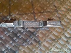 Pugnale kindjal di produzione russa caucaso Cosacco periodo fine 800 in argento.......