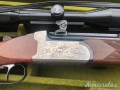 Sovrapposto combinato Zoli cal 20 6.5x57 con canne ricambio cal 20 e valigetta condizioni ottime