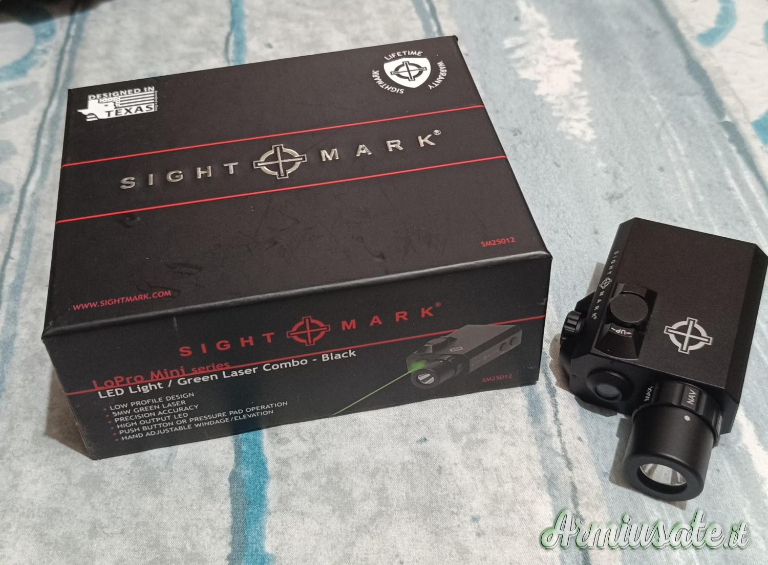Sightmark LoPro Combo. Luce e laser verde Sightmark LoPro Combo. Luce e laser verde