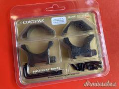 Anelli Contessa acciaio 34mm H12 attacco Picatinny Anelli Contessa acciaio 34mm H12 attacco Picatinny