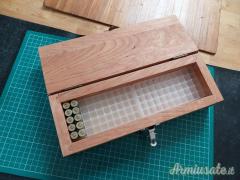 Scatola legno artigianale porta munizioni