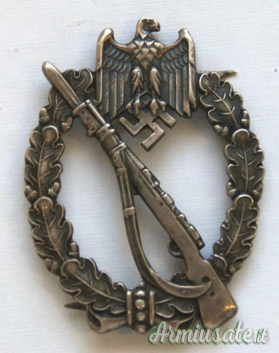 DISTINTIVO INFANTERIE STURMABZEICHEN IN SILBER ARTIGIANALE DA UFFICIALE DISTINTIVO INFANTERIE STURMABZEICHEN IN SILBER ARTIGIANALE DA UFFICIALE