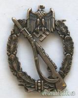 DISTINTIVO INFANTERIE STURMABZEICHEN IN SILBER ARTIGIANALE DA UFFICIALE