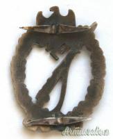 DISTINTIVO INFANTERIE STURMABZEICHEN IN SILBER ARTIGIANALE DA UFFICIALE