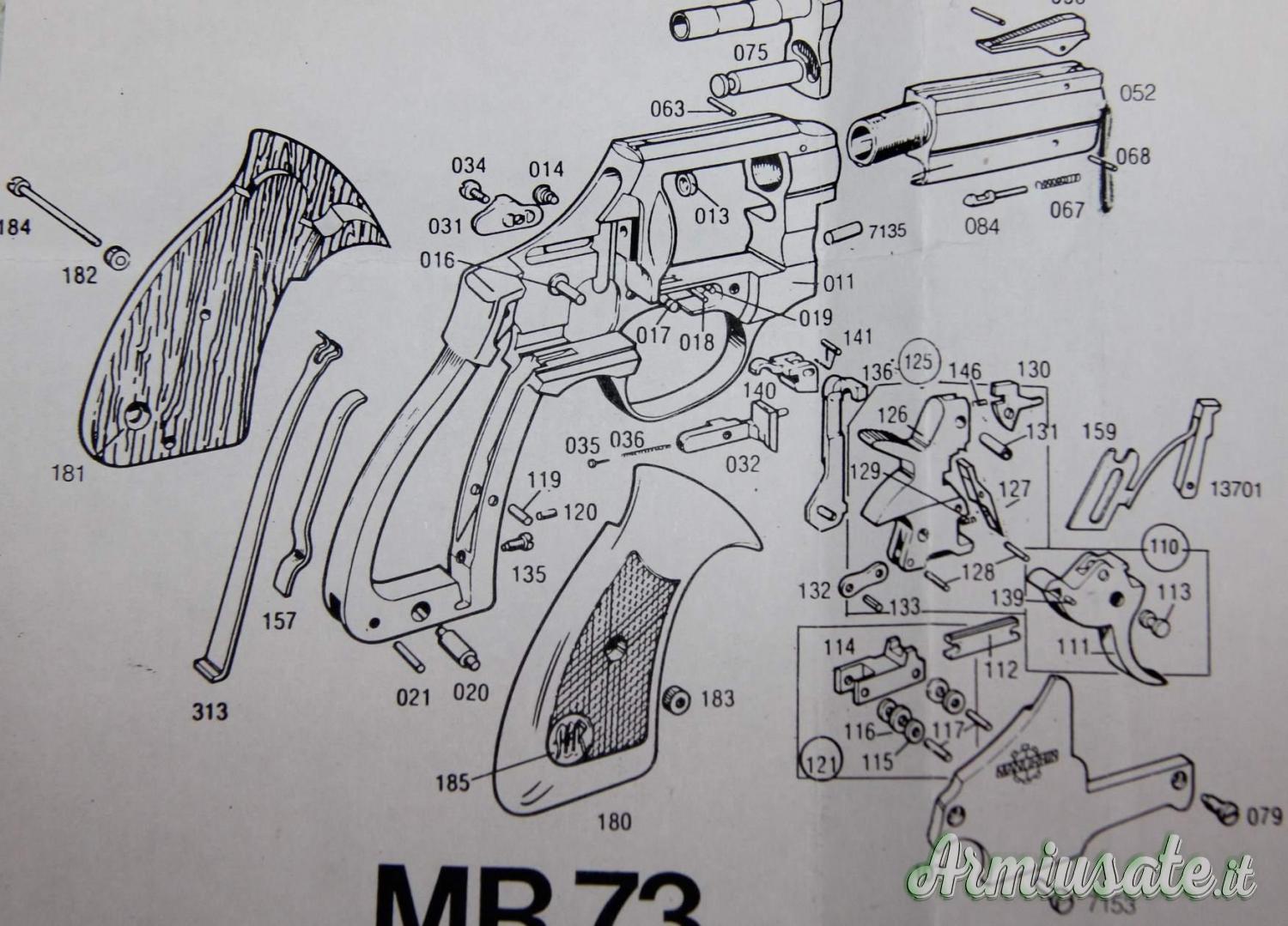 Ricambi Revolver Manurhin MR 73 Vari : Ricambi Revolver Manurhin MR 73 Vari :