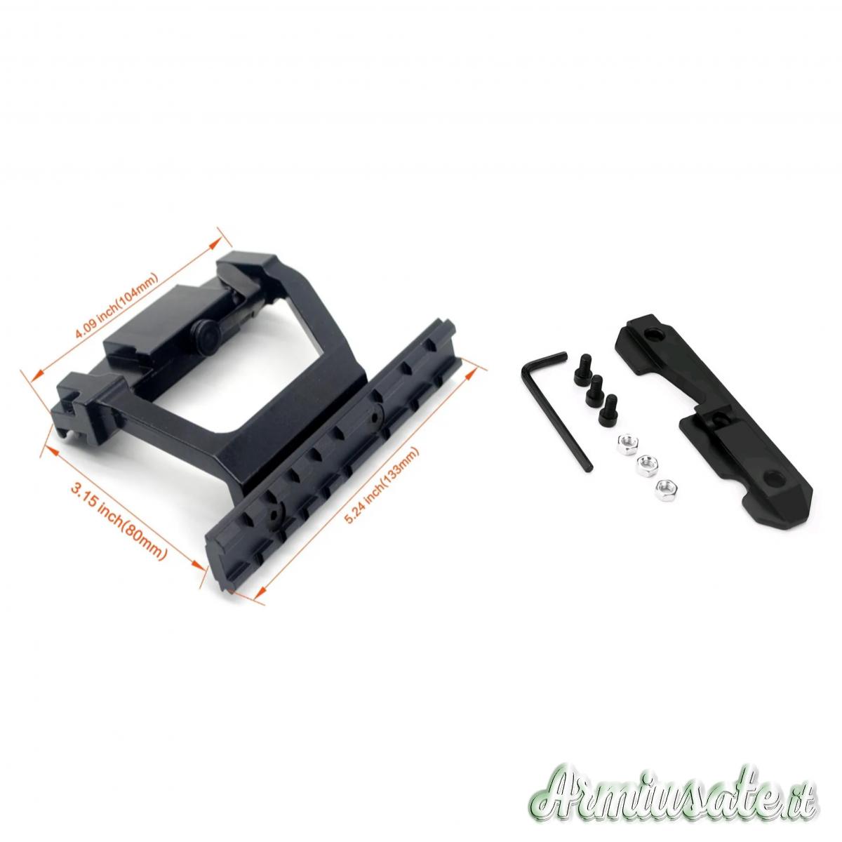 KIT STAFFA E SLITTA RAIL OTTICA PER AK47, TYPE56, AK74 KIT STAFFA E SLITTA RAIL OTTICA PER AK47, TYPE56, AK74