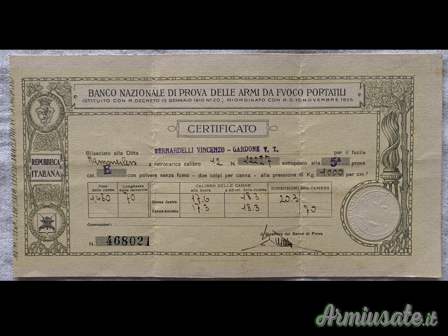 Bernardelli S. Uberto cal. 20 Bernardelli S. Uberto cal. 20
