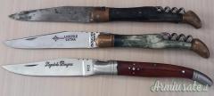 Tre coltelli Laguiole da collezione tascabili Francia