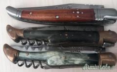 Tre coltelli Laguiole da collezione tascabili Francia
