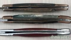 Tre coltelli Laguiole da collezione tascabili Francia