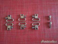 Anelli inox a sgancio rapido per cinghia carabina
