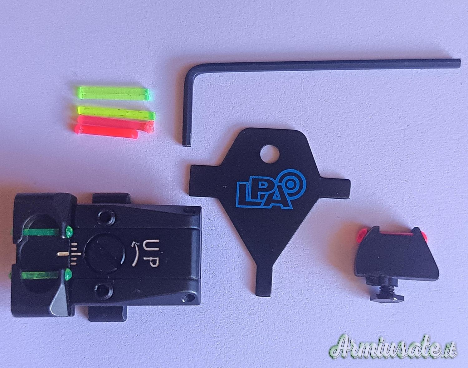 TACCA DI MIRA e MIRINO LPA PER GLOCK. TACCA DI MIRA e MIRINO LPA PER GLOCK.