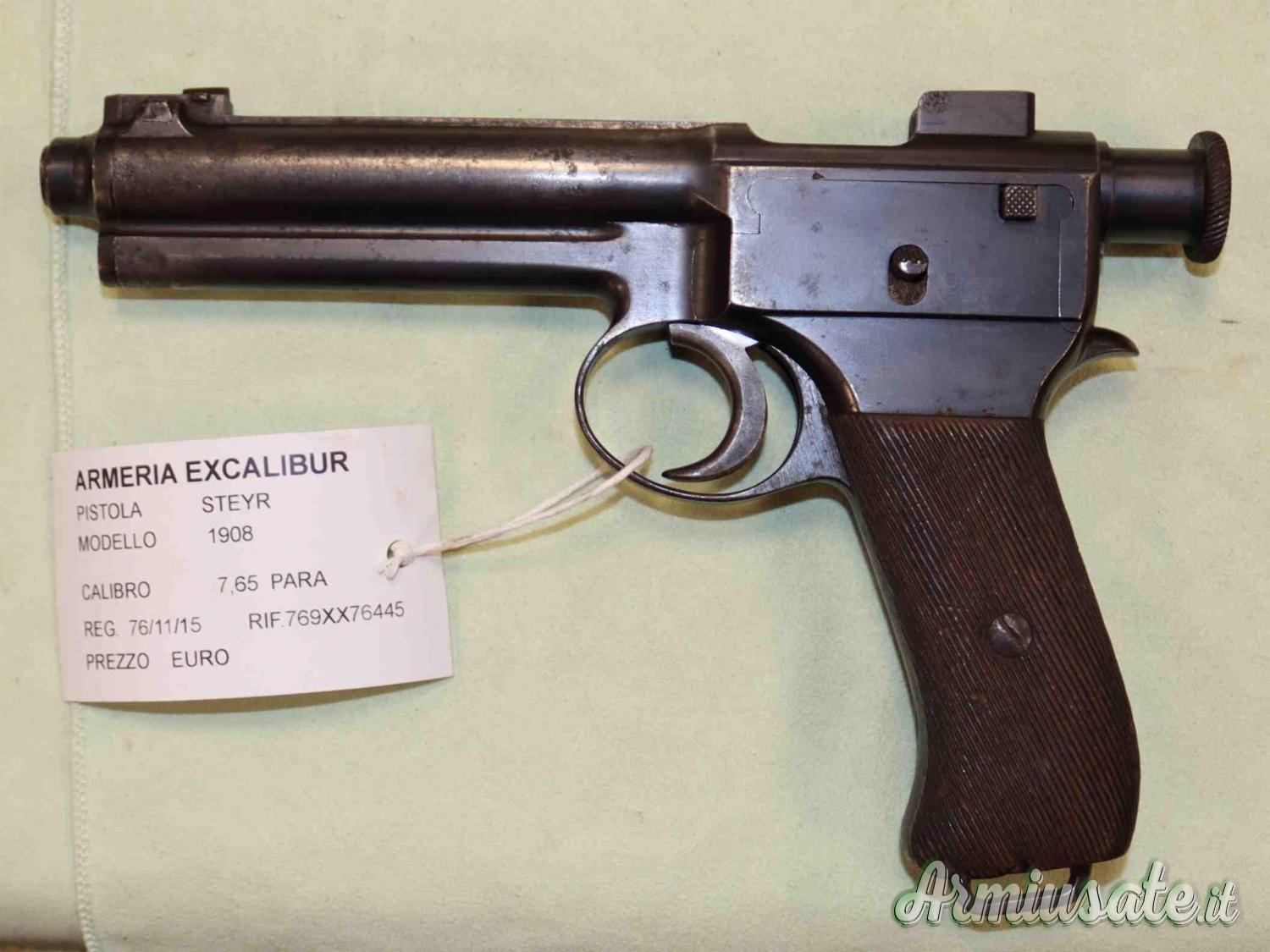 Pistola Steyr 1908 Calibro 7,65 Para Pistola Steyr 1908 Calibro 7,65 Para