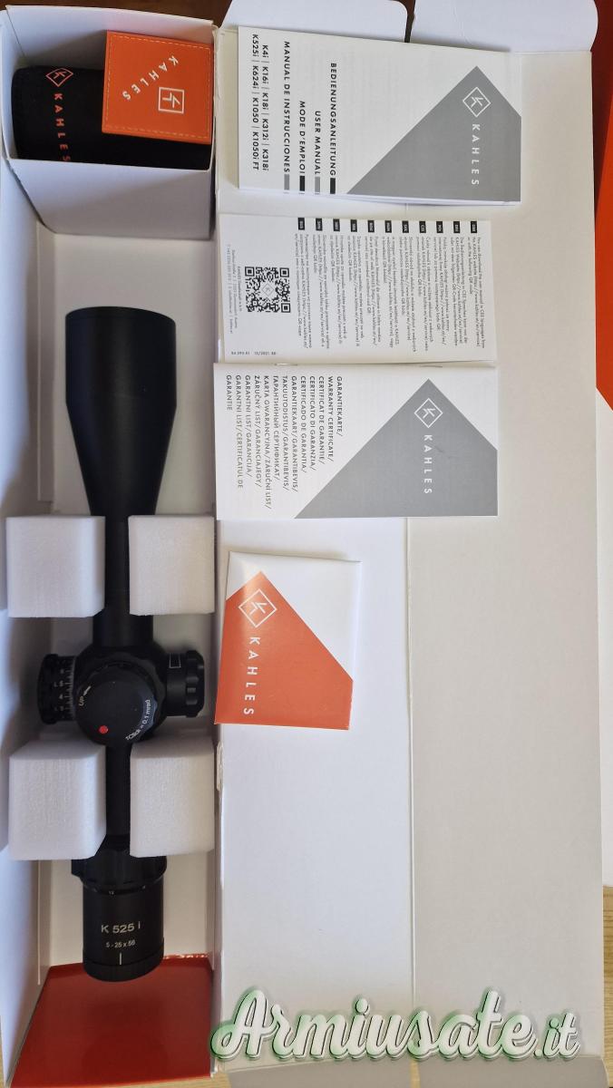Kahles K525i 5–25×56 AMR — CCW, w-left — ottime condizioni Kahles K525i 5–25×56 AMR — CCW, w-left — ottime condizioni