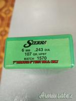 Palle sierra 308   125gr.  Sierra 6mm 107 gr
