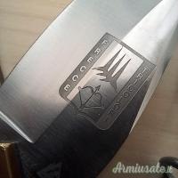 COLTELLO ARTIGIANALE PER FRECCE TRICOLORE RARO  INDIANA ITALY