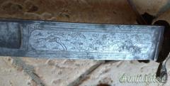 Antico Spadino da Caccia 1700s XVIII secolo Daga Paloscio con fodero Tedesco Austriaco decorato
