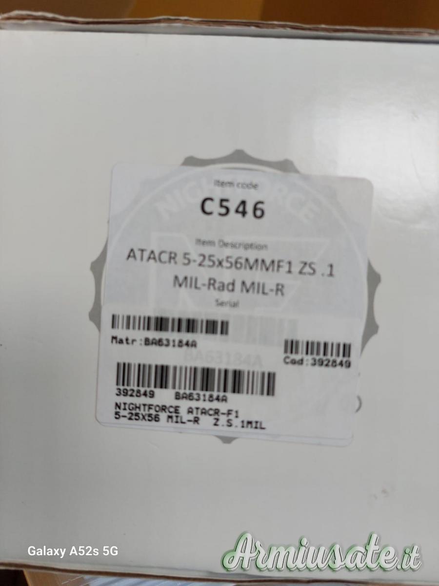 Nightforce Atacr 5-25x56  F1 Mil-Rad Mil-R Nightforce Atacr 5-25x56  F1 Mil-Rad Mil-R