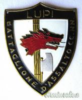 Scudetto fascista da braccio “BATTAGLIONE D’ASSALTO CC.NN. LUPI” (GUERRA DI SPAGNA)