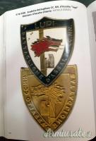 Scudetto fascista da braccio “BATTAGLIONE D’ASSALTO CC.NN. LUPI” (GUERRA DI SPAGNA)