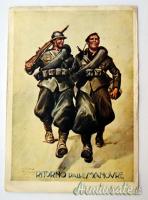 Cartolina fascista “RITORNO ALLE GRANDI MANOVRE” – illustr. Vittorio Pisani (REGNO D'ITALIA)