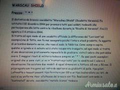 “WARSCHAUSCHILD 1944” – Scudetto da braccio Varsavia tedesco nazista (GERMANIA WW2)