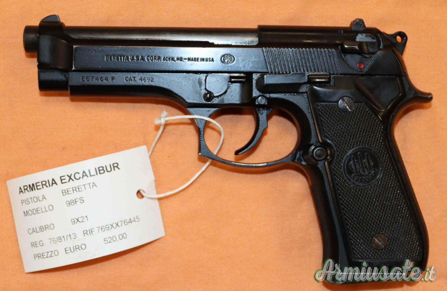 Pistola Beretta 98 FS Cal. 9x21 Pistola Beretta 98 FS Cal. 9x21