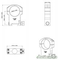 Vector Optics 30mm SCTM-65 - 21mm Weaver Picatinny Mounts - ATTACCHI OTTICA