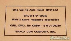 Scatola per Ithaca 1911A1 Militare