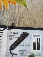 Hogue Knife Gear Slim Sheat 12 Green Cordura HO35041, Mil Spec, 8 Inch Blades