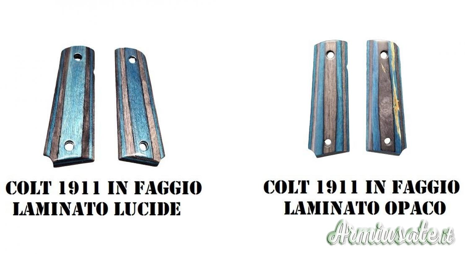 COLT 1911 IN FAGGIO LAMINATO OPACO ò LUCIDE - GUANCETTE COLT 1911 IN FAGGIO LAMINATO OPACO ò LUCIDE - GUANCETTE