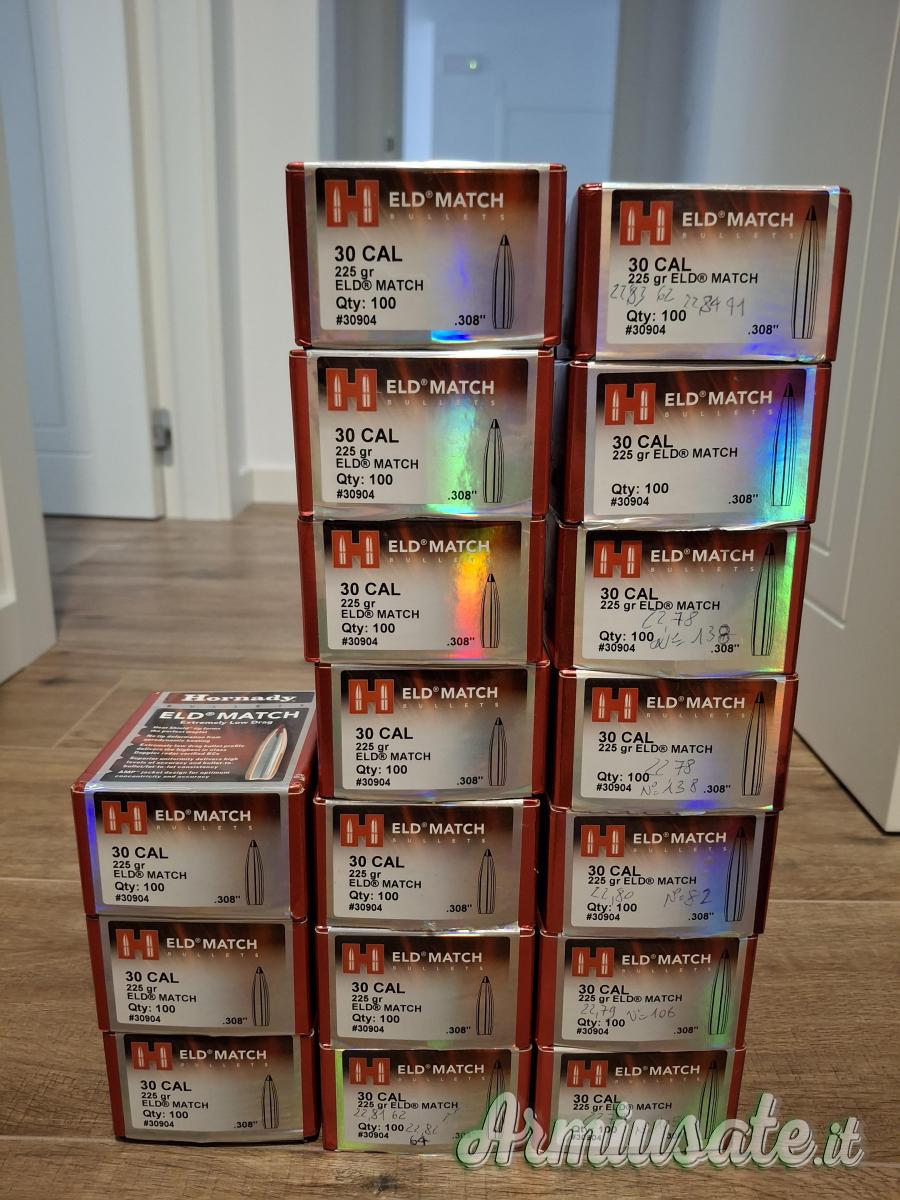 Palle /ogive hornady eld match 225 gr cal 30 Palle /ogive hornady eld match 225 gr cal 30