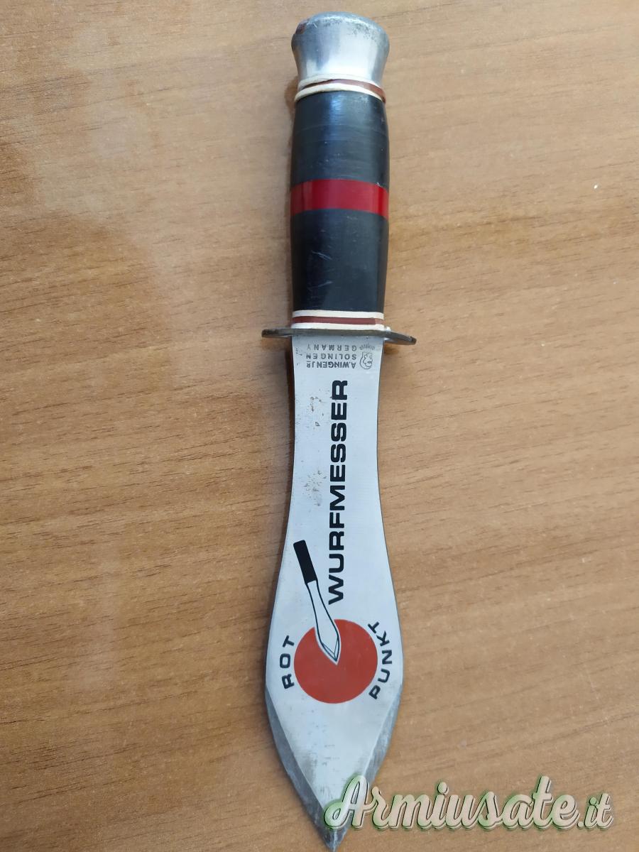 PUGNALE WURFMESSER HUGO KOLLER SOLINGEN- ROT PUMKT PUGNALE WURFMESSER HUGO KOLLER SOLINGEN- ROT PUMKT