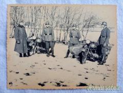 Fotografia d'epoca nazista soldati tedeschi del WEHRMACHT con pattuglie 