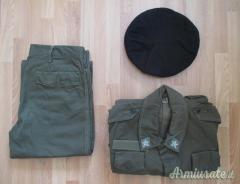 SET EI UNIFORME MIMETICA VERDE BASCO GIACCA PANTALONI BUFFETTERIA GARAND M1 ESERCITO ANNI 70/80