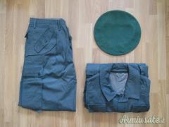SET FORESTALE BASCO GIACCA PANTALONI MIMETICA CINTURONE FONDINA BERETTA BUFFETTERIA CFS ANNI 80