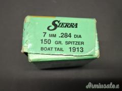 SIERRA  GameKing Spitzer Cal.7mm.284'' 150 grs Conf. da 50 palle - 1913 Palle