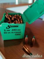 100 palle Sierra 6mm/243