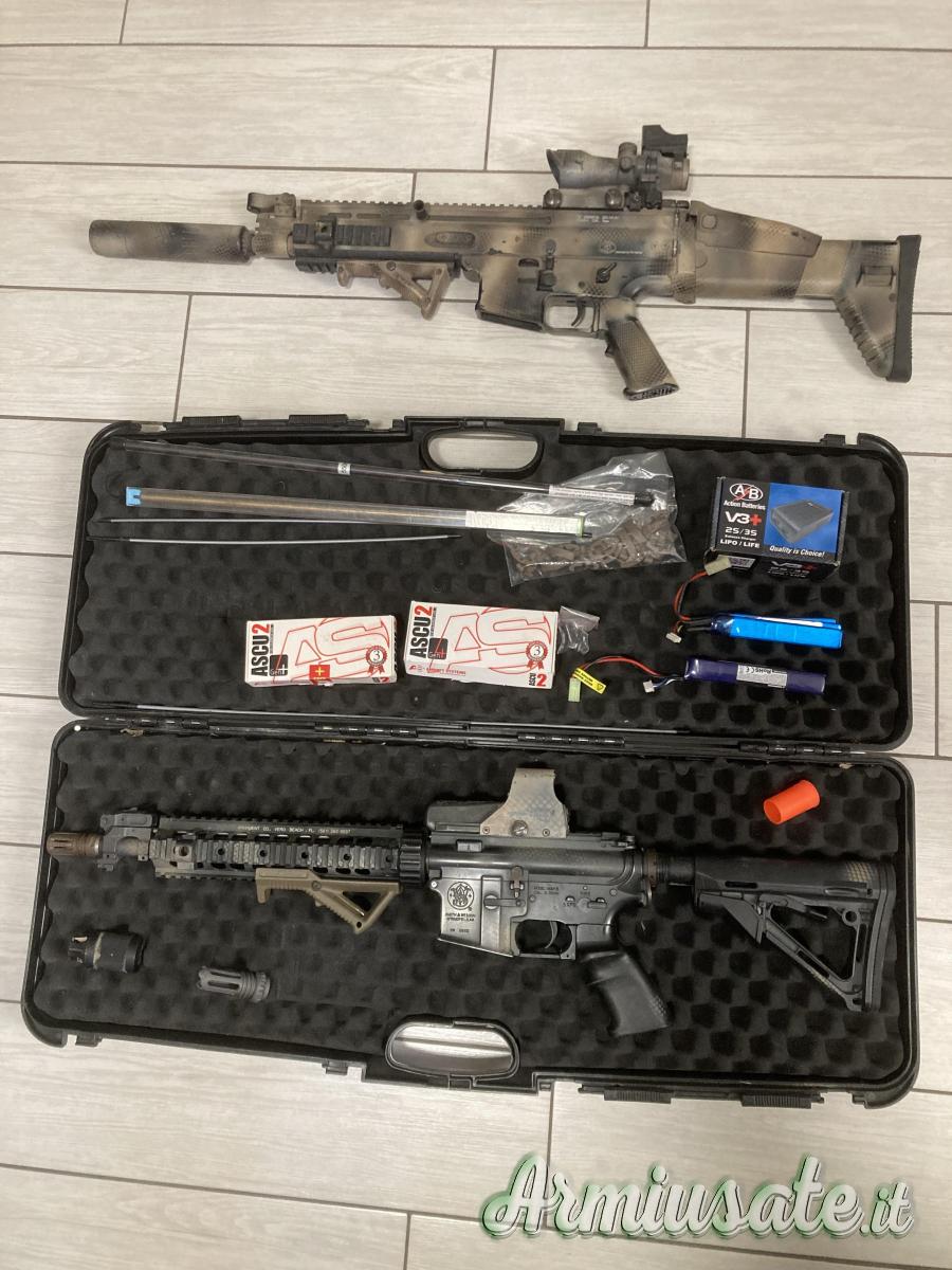 M4 e SCAR Softair da revisionare + accessori M4 e SCAR Softair da revisionare + accessori