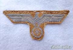 Aquila d'epoca nazista in tessuto per Tropenfeldmütze mod.1941 “DEUTSCHEN AFRIKAKORPS - DAK”
