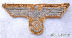 Aquila d'epoca nazista in tessuto per Tropenfeldmütze mod.1941 “DEUTSCHEN AFRIKAKORPS - DAK”