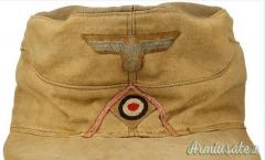 Aquila d'epoca nazista in tessuto per Tropenfeldmütze mod.1941 “DEUTSCHEN AFRIKAKORPS - DAK”