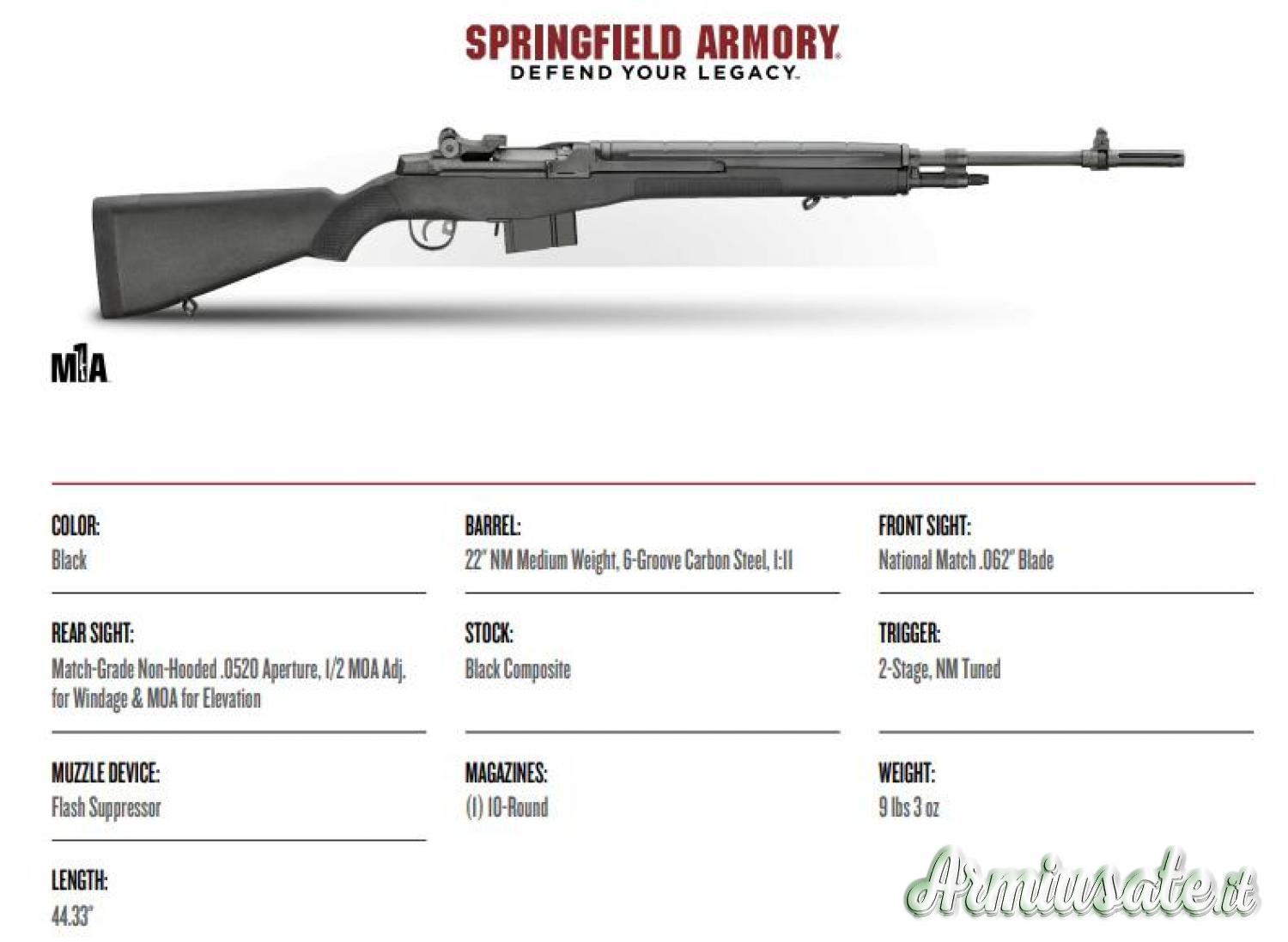 Springfield M1A BLACK COMPOSITE .308 Winchester Springfield M1A BLACK COMPOSITE .308 Winchester