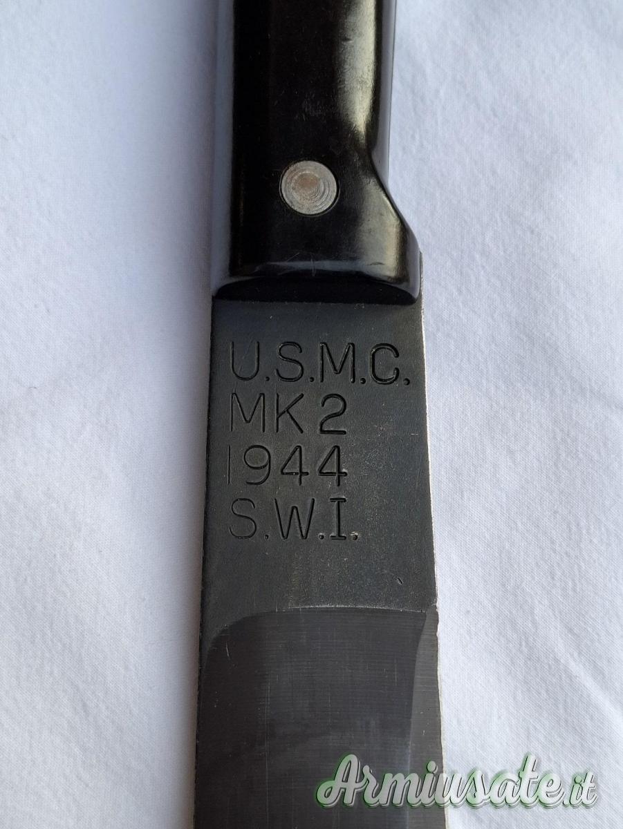 U.S.M.C. MK 2 Machete Bush 1944 S.W.I. senza fodero originale U.S.M.C. MK 2 Machete Bush 1944 S.W.I. senza fodero originale