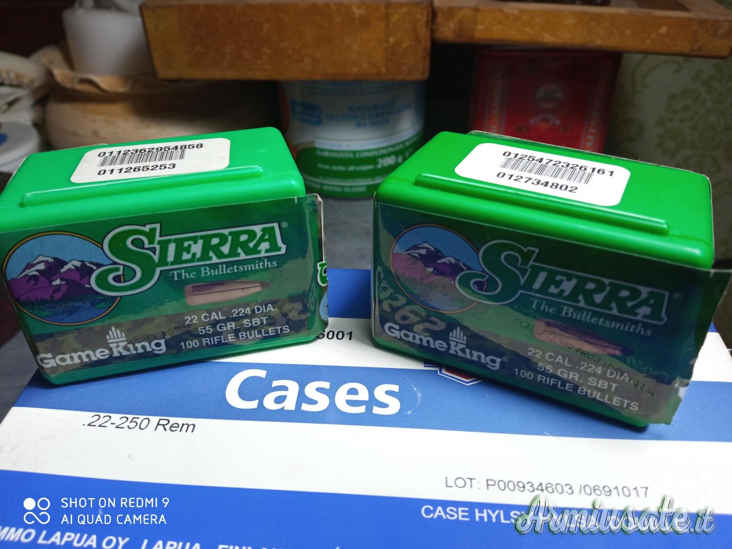 SIERRA Palle GAMEKING 224 55gr SBT 1365 SIERRA Palle GAMEKING 224 55gr SBT 1365