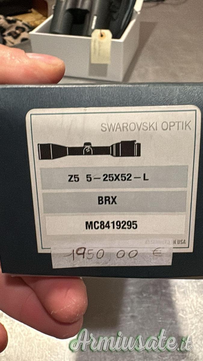 OCCASIONE - SWAROVSKI Z5I 5-25×52 P BT L - cannocchiale da puntamento Swarovski OCCASIONE - SWAROVSKI Z5I 5-25×52 P BT L - cannocchiale da puntamento Swarovski