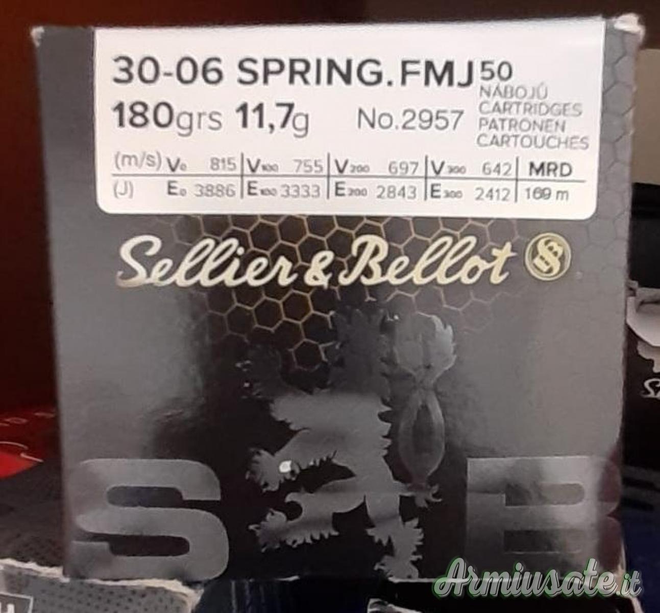 Sellier & Bellot 30-06 spr e 303 br 180 grs. confezioni da 50 pz cad Sellier & Bellot 30-06 spr e 303 br 180 grs. confezioni da 50 pz cad
